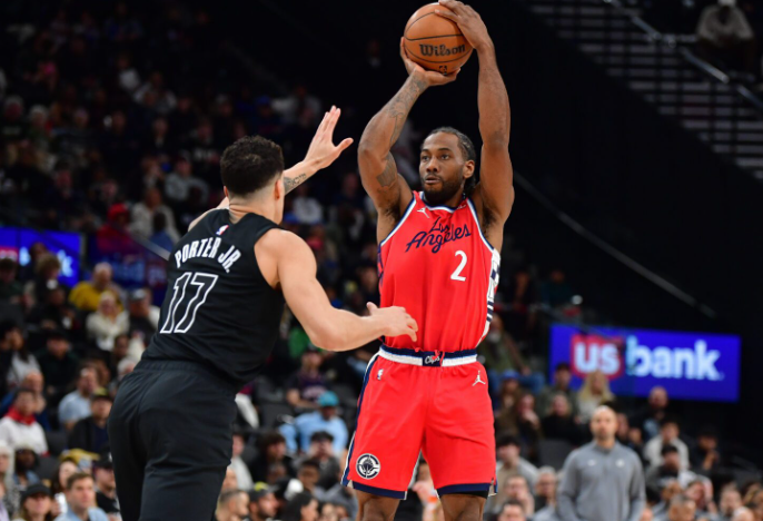 NBA直播赛后情书:快船在伦纳德和哈登的带领下126-89大胜篮网